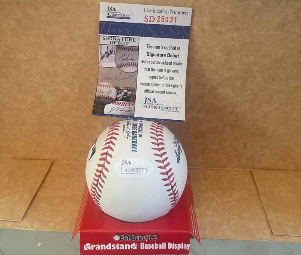 JAMESON TAILLON YANKEES/CUBS  SIGNED AUTO N.L. BASEBALL JSA AUTH