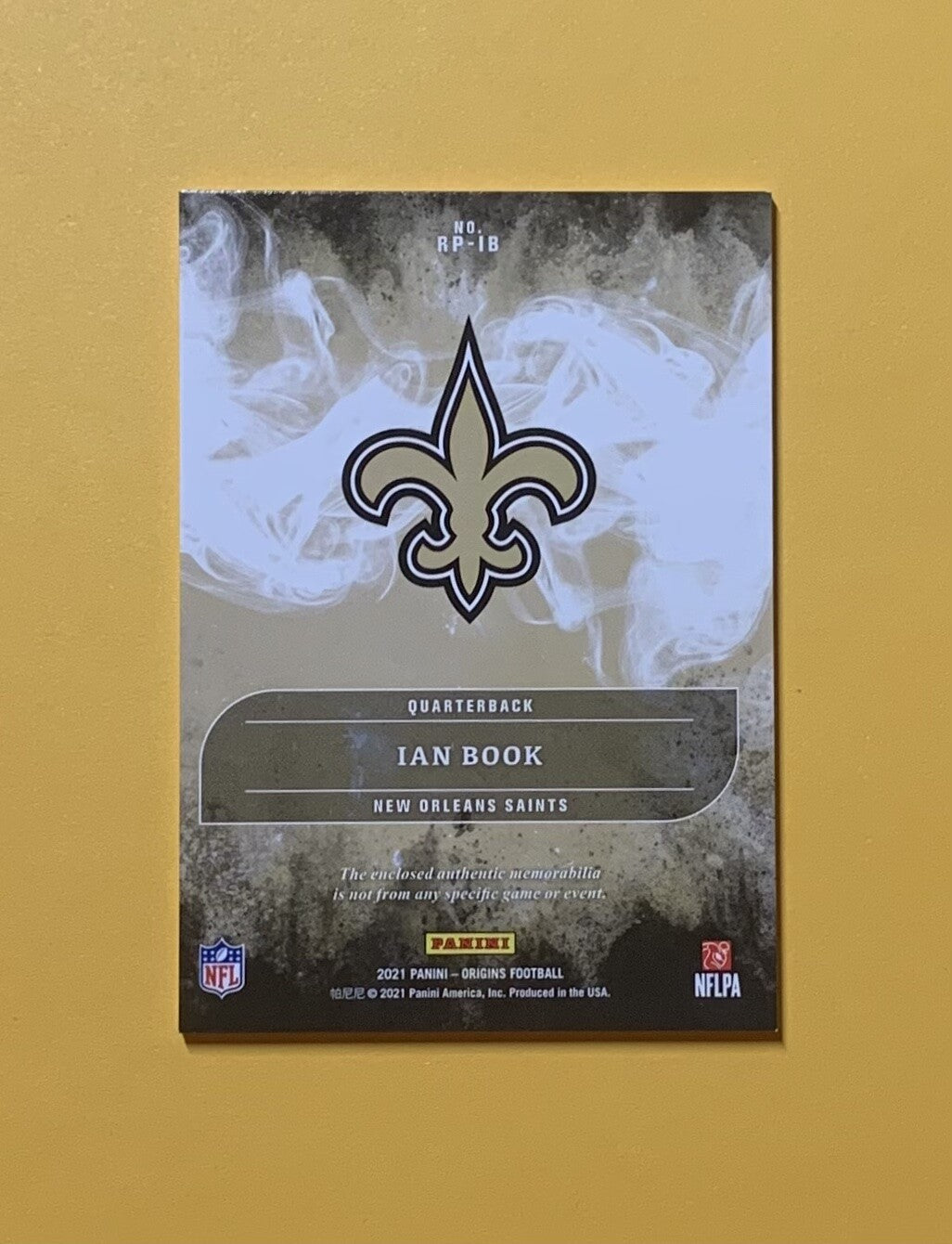 2021 PANINI ORIGINS IAN BOOK ROOKIE PATCH /75 #RP-IB SAINTS 