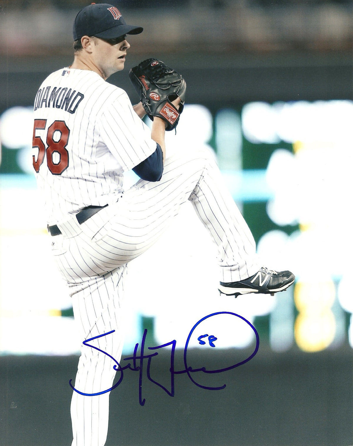 SCOTT DIAMOND MINNESOTA TWINS SIGNED AUTOGRAPHED 8x10 PHOTO W/COA #58