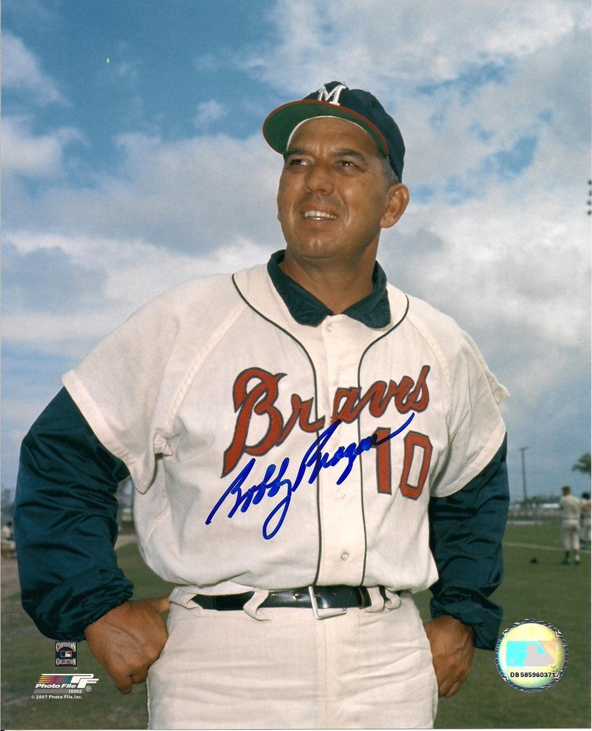 BOBBY BRAGAN MILWAUKEE BRAVES SIGNED 8X10 PHOTO W/COA