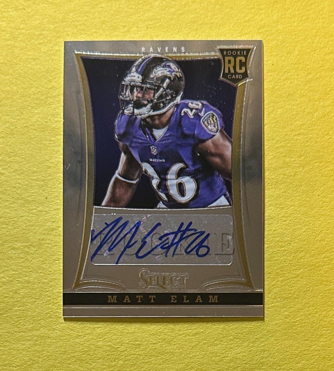 2013 PANINI SELECT MATT ELAM ROOKIE AUTO /499 #220 RAVENS