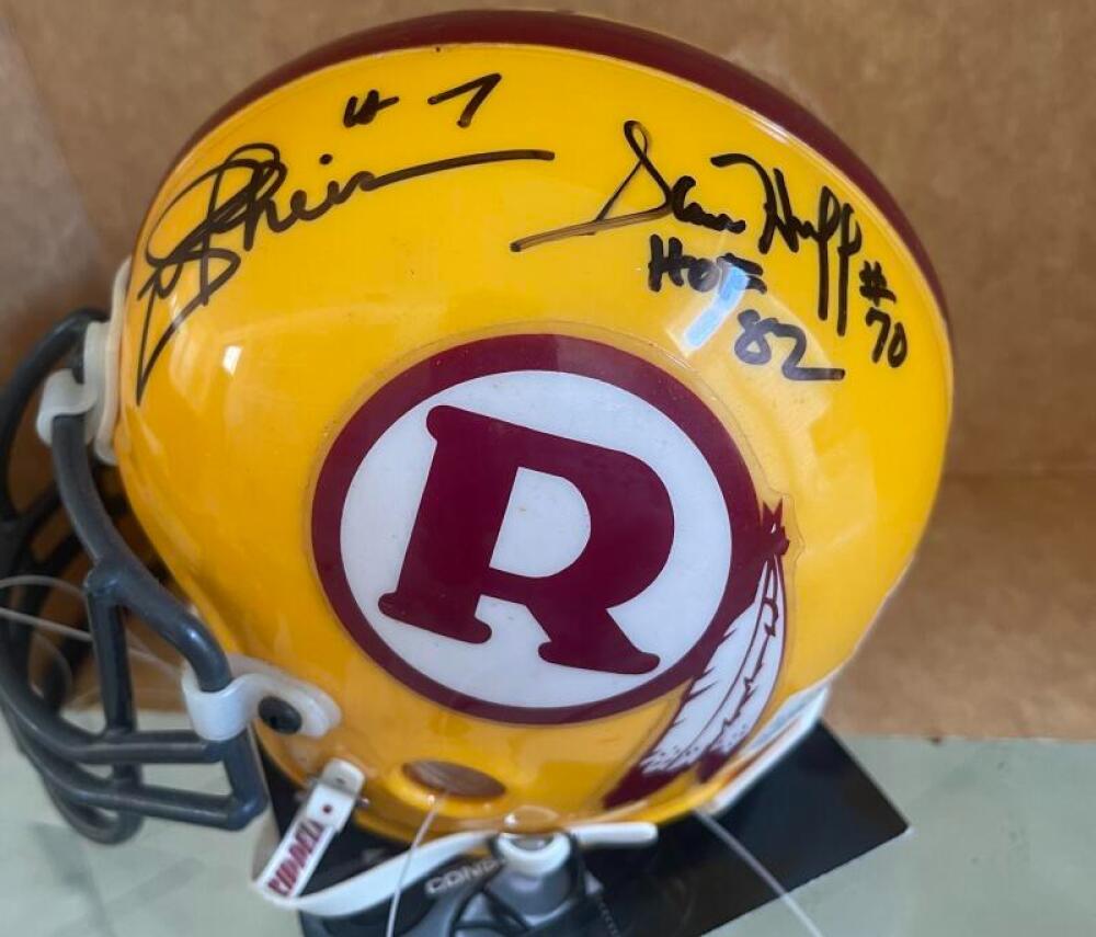 REDSKINS HOFER TAYLOR MITCHELL HUFF THEISMAN SIGNED AUTHENTIC MINI