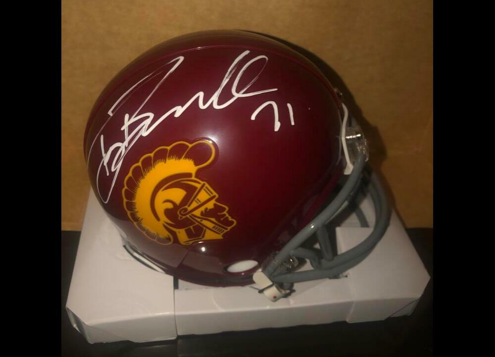 TONY BOSELLI USC TROJANS  SIGNED RIDDELL MINI HELMET JSA COA WPP910960