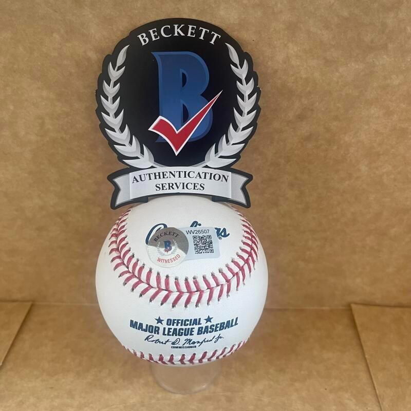 EMERSON HANCOCK SEATTLE MARINERS SIGNED AUTO M.L. BASEBALL BECKETT AUTHENTICATED