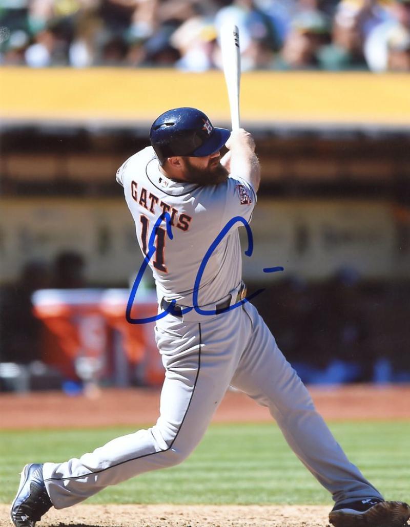 EVEN GATTIS HOUSTON ASTROS SIGNED 8X10 PHOTO W/COA