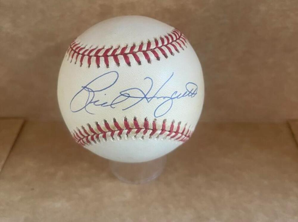 RICK HONEYCUTT YANKEES/DODGERS SIGNED A.L. BASEBALL  BECKETT AUTH