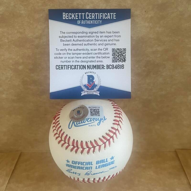 CLIFF MAPES YANKEES/BROWNS/TIGERS SIGNED VINTAGE A.L. BASEBALL BAS BC95616