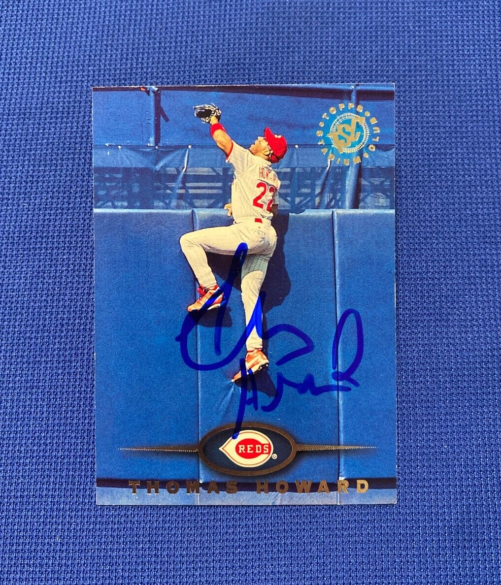 1995 STADIUM CLUB THOMAS HOWARD CINCINNATI REDS SIGNED AUTO #280 CARD W/COA