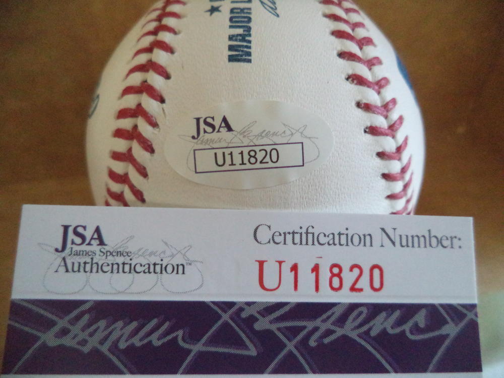 AUSTIN JACKSON SAN FRANCISCO GIANTS SIGNED AUTOGRAPH M.L. BASEBALL JSA U11820