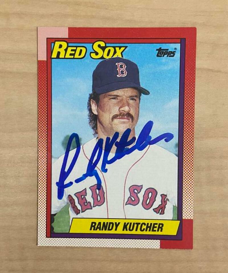 RANDY KUTCHER BOSTON RED SOX SIGNED AUTOGRAPHED 1990 TOPPS CARD #676 W/COA