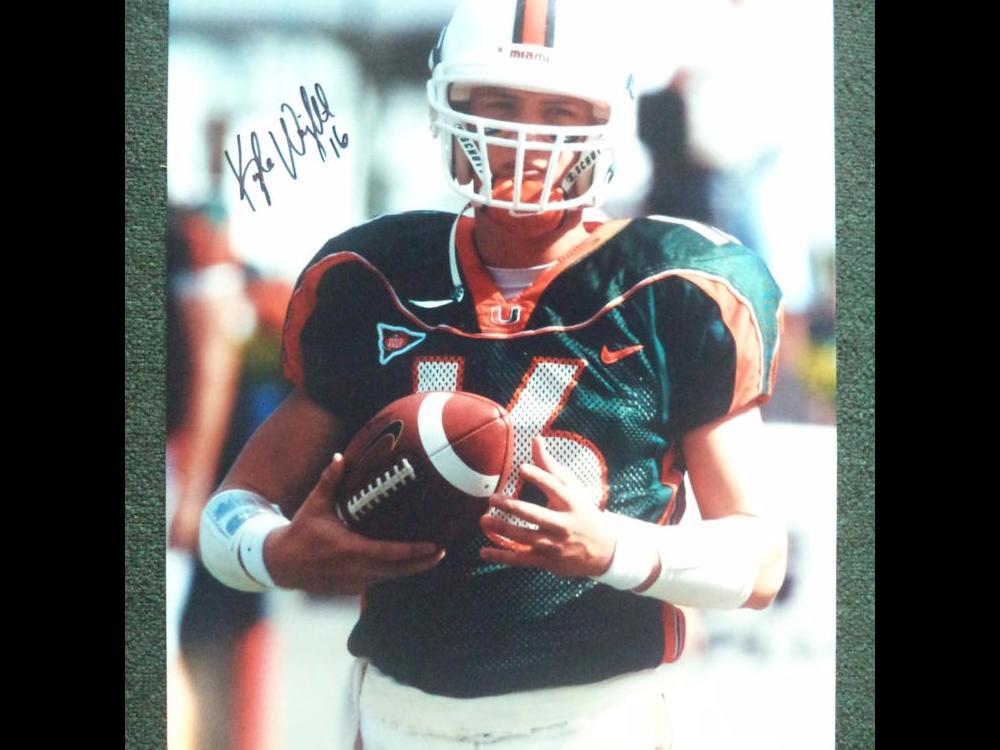 KYLE WRIGHT MIAMI HURRICANES QB MIAMI HURRICANES SIGNED AUTOGRAPHED 16X20 PHOTO 