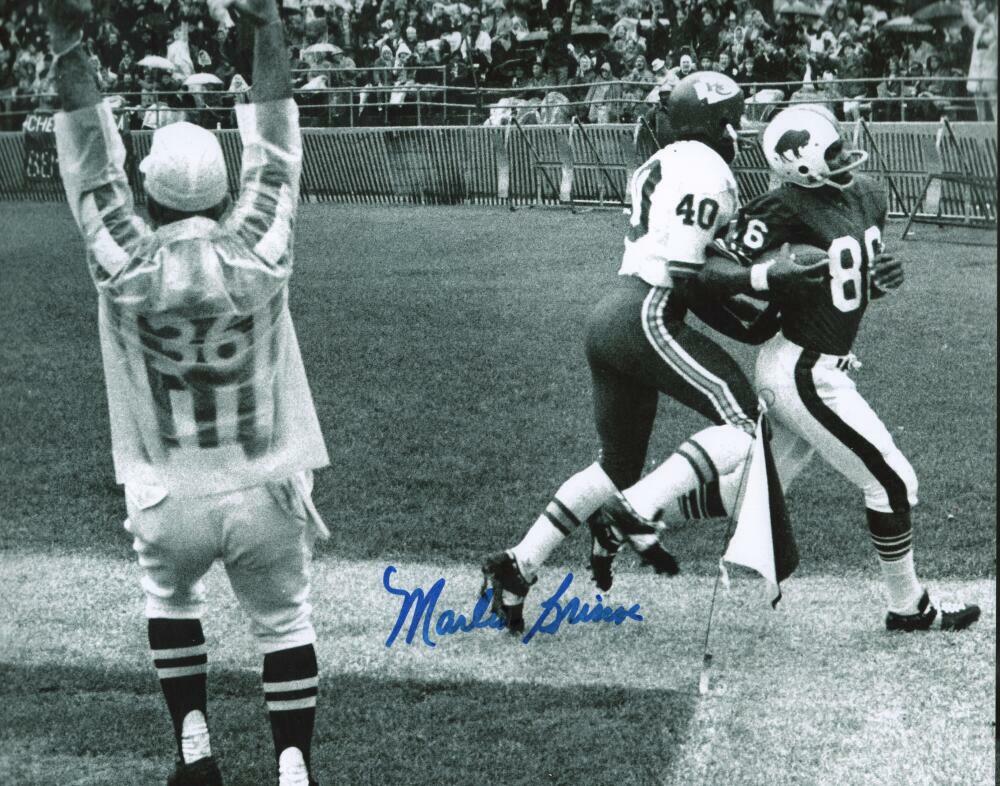 MARLIN BRISCOE BUFFALO BILLS TD SIGNED AUTOGRAPHED 8X10 PHOTO W/ COA