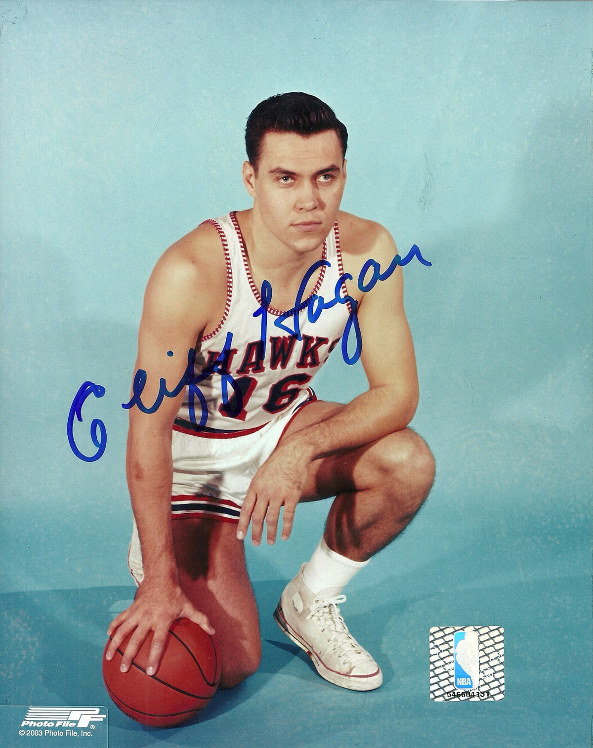 CLIFF HAGAN ATLANTA HAWKS SIGNED AUTO 8x10 PHOTO W/COA