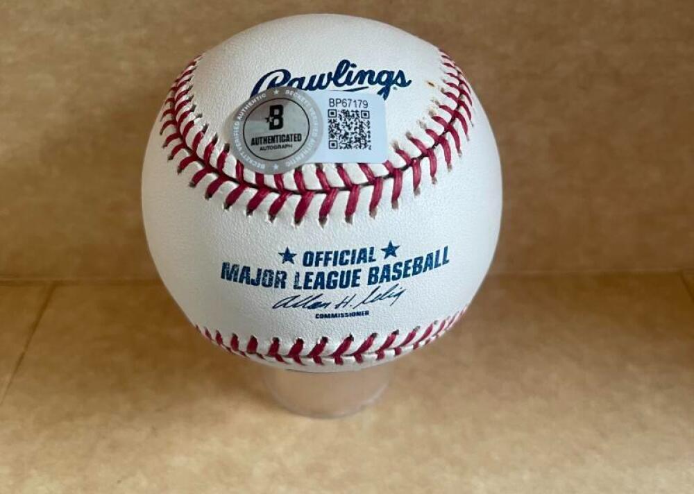 DUSTY BAKER DODGERS/ASTROS  SIGNED AUTOGRAPHED M.L. BASEBALL BECKETT AUTH