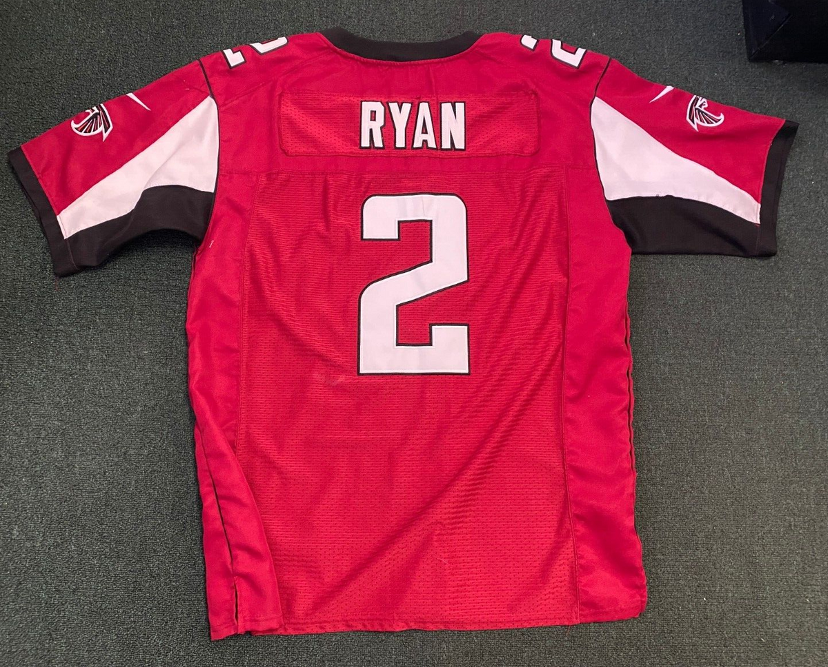 MATT RYAN #2 ATLANTA FALCONS RED BLACK FOOTBALL JERSEY SIZE 48 MENS