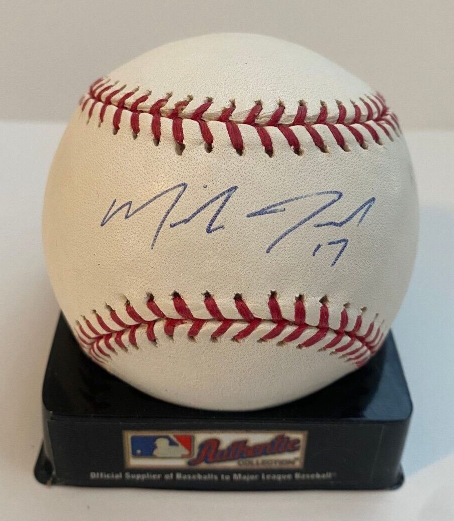 MIKE JACOBS FLORIDA MARLINS SIGNED AUTOGRAPHED M.L. BASEBALL W/COA W/CUBE