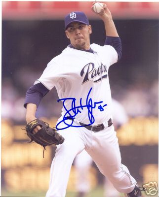 JUSTIN HAMPSON SAN DIEGO PADRES SIGNED 8X10 PHOTO W/COA