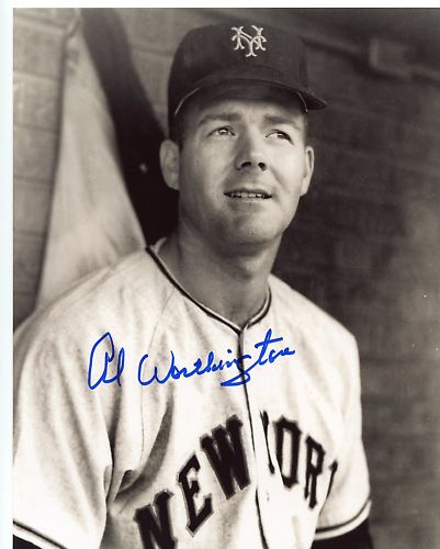 AL WORTHINGTON NEW YORK GIANTS SIGNED 8X10 PHOTO