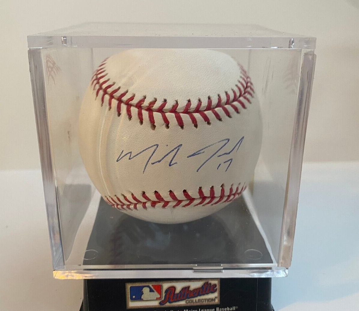 MIKE JACOBS FLORIDA MARLINS SIGNED AUTOGRAPHED M.L. BASEBALL W/COA W/CUBE