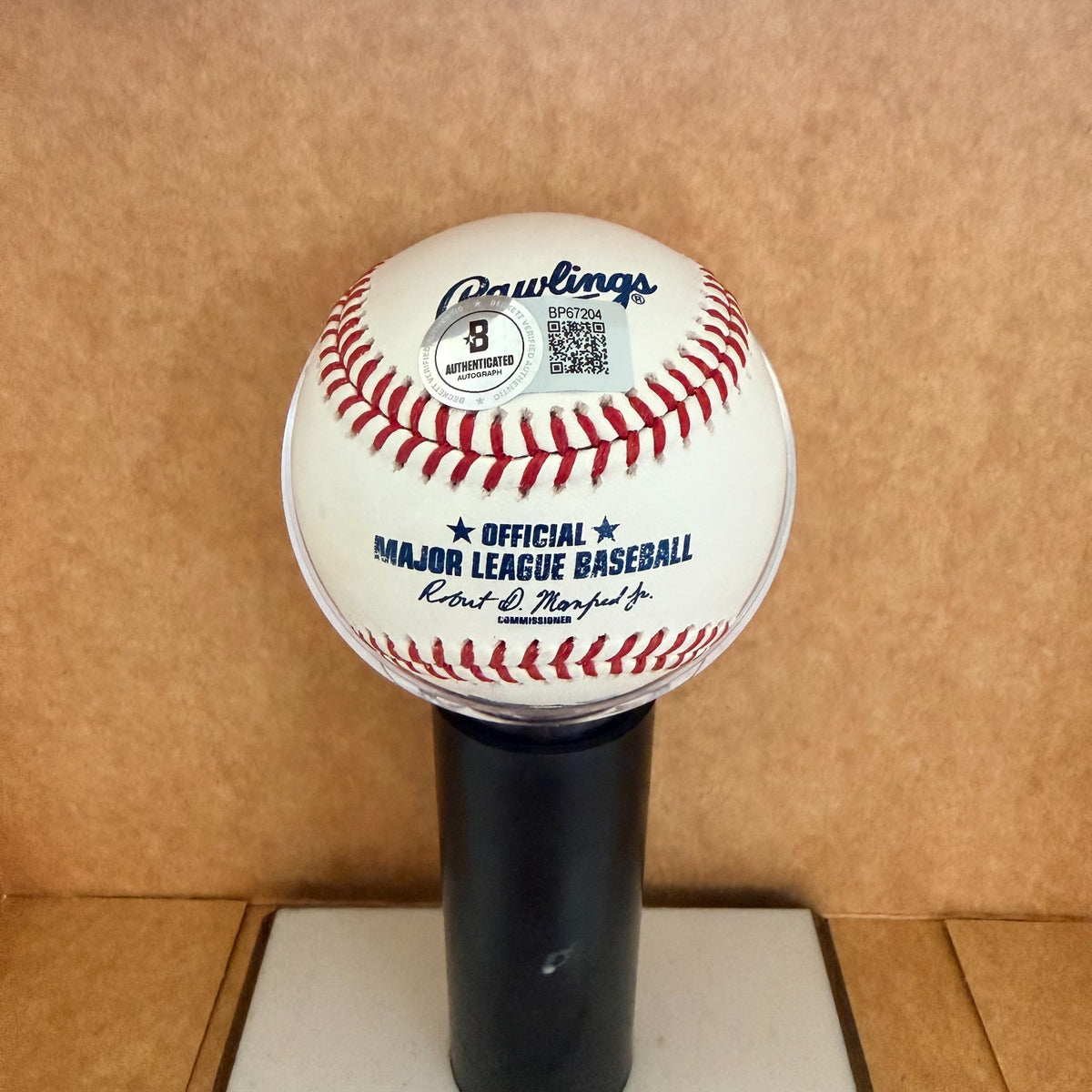 JOHN STERLING YANKEES ANNOUNCER SIGNED AUTOGRAPHED M.L. BASEBALL BECKETT AUTH