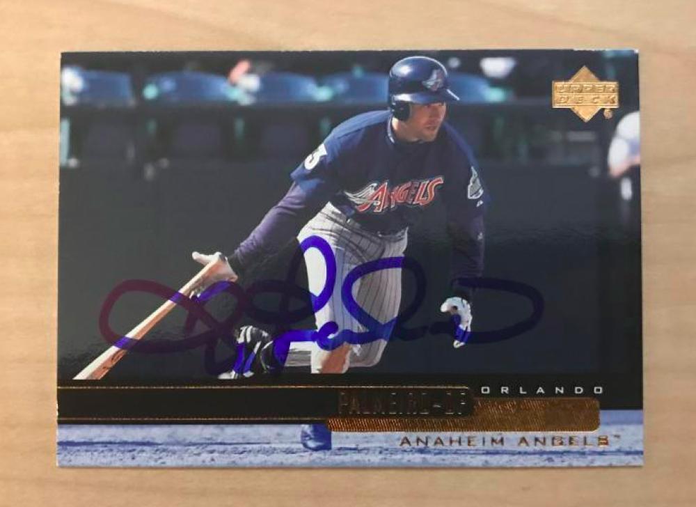 ORLANDO PALMEIRO ANAHEIM ANGELS SIGNED AUTOGRAPHED 2000 UPPER DECK #304 W/COA