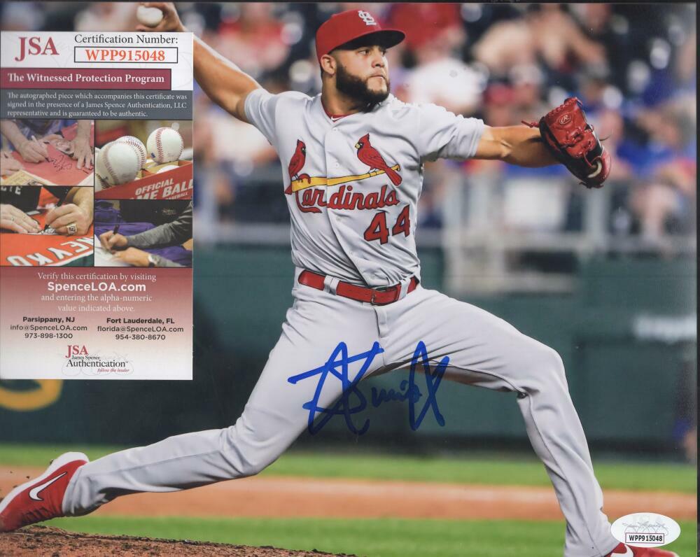JUNIOR FERNANDEZ ST. LOUIS CARDINALS SIGNED 8X10 PHOTO JSA WPP915048