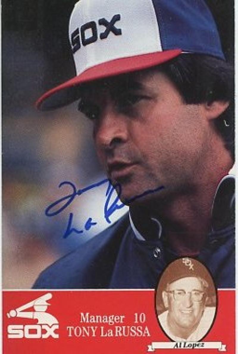 TONY LARUSSA 1985 TEAM CARD SET WHITE SOX SIGNED W/COA