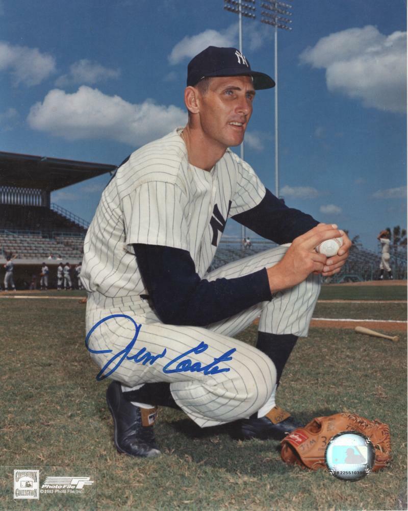 JIM COATES NEW YORK YANKEES SIGNED AUTOGRAPHED 8X10 PHOTO W/ COA