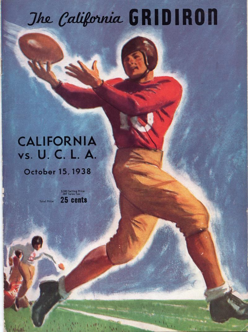 THE CALIFORNIA GRIDIRON CAL VS UCLA  VINTAGE PROGRAM 10/15/38 MINT