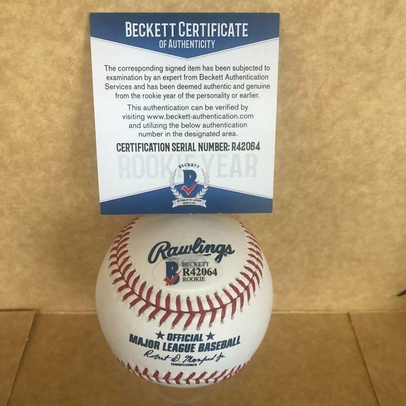 BRENT HONEYWELL TAMPA BAY RAYS SIGNED AUTOGRAPHED M.L. BASEBALL BECKETT R42064
