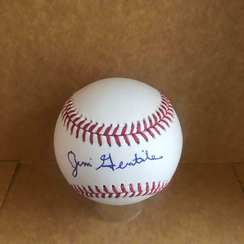 JIM GENTILE ASTROS/ORIOLES/DODGERS SIGNED AUTOGRAPHED M.L. BASEBALL BAS  S58774