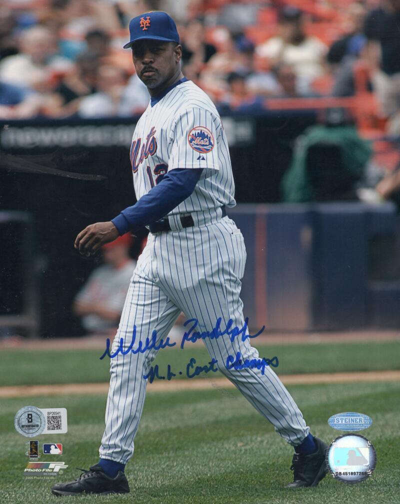 WILLIE RANDOLPH NL EAST CHAMPS METS SIGNED 8X10 PHOTO BECKETT AUTH