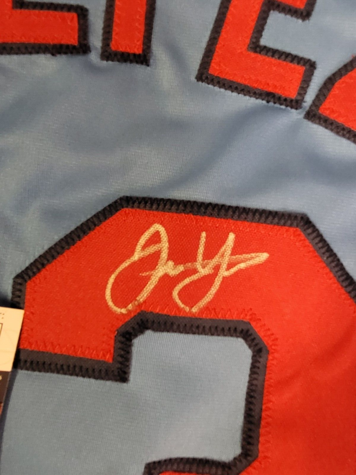 JUAN YEPEZ #13 ST. LOUIS CARDINALS SIGNED AUTOGRAPHED CUSTOM JERSEY XL JSA