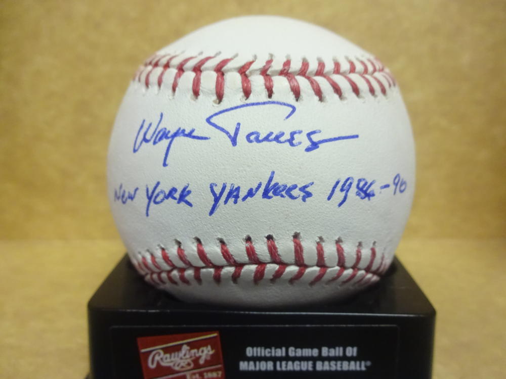 WAYNE TOLLESON NEW YORK YANKEES 1986-90 SIGNED M.L. BASEBALL W/COA