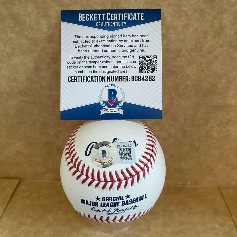 JIM KERN PHILLIES 1984 SIGNED AUTOGRAPHED M.L BASEBALL BECKETT BC94262