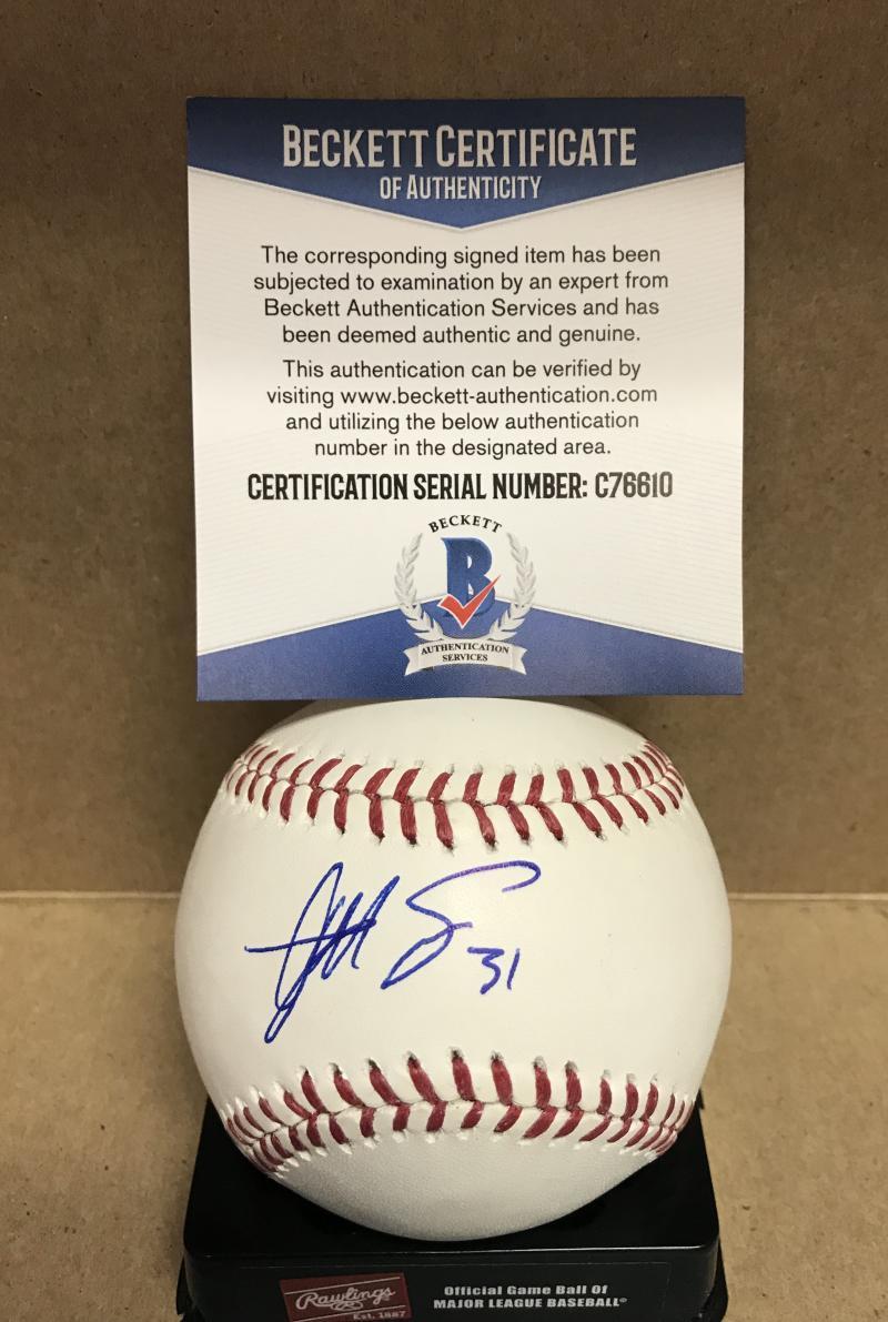 DANNY SALAZAR #31 CLEVELAND INDIANS SIGNED AUTO M.L. BASEBALL BECKETT C76610