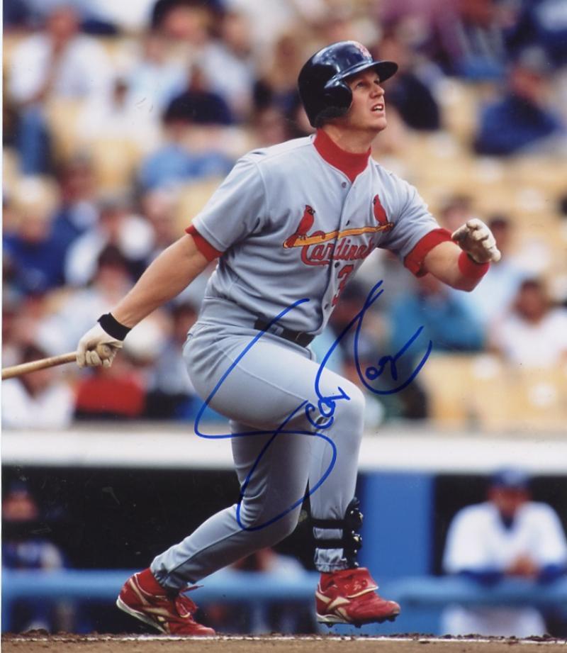 SCOTT  COOPER    ST.LOUIS CARDINALS SIGNED AUTOGRAPHED 8X10  PHOTO  W/COA  ACTIO
