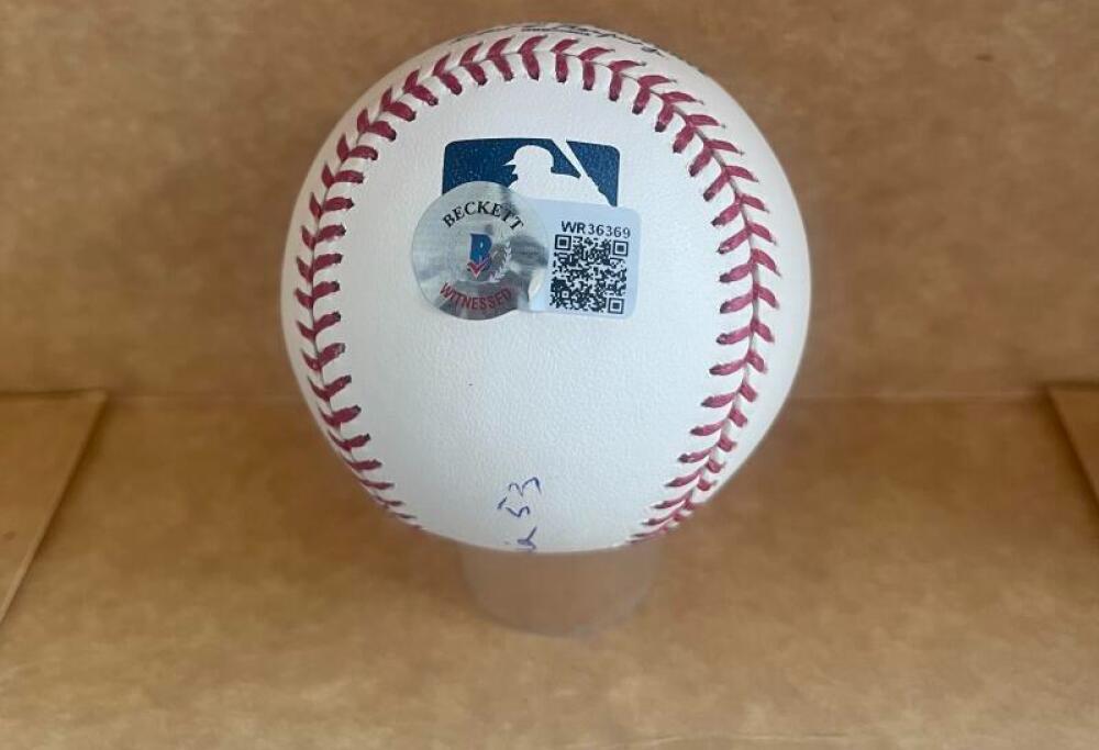 JOSE ADOLIS GARCIA SIGNED AUTOGRAPHED M.L. BASEBALL BECKETT AUTH 