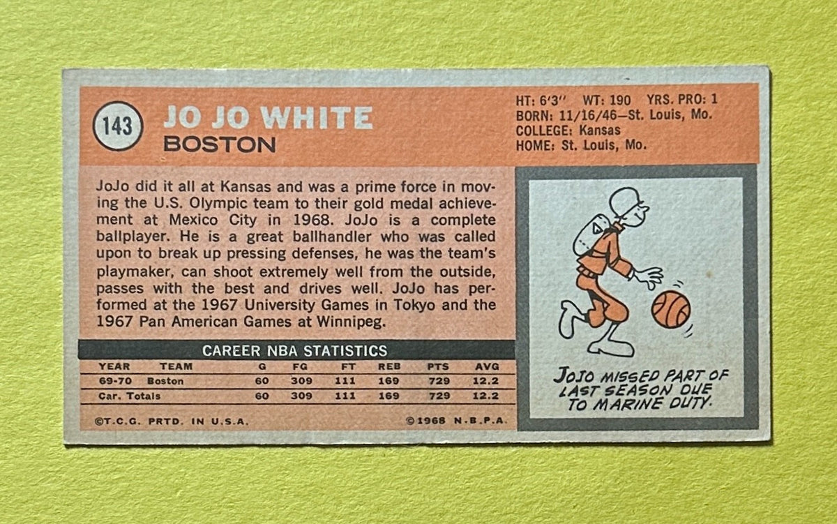1970-71 TOPPS JO JO WHITE #143 BOSTON