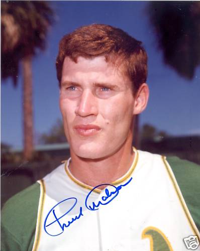 CHUCK DOBSON KANSAS CITY A'S SIGNED 8X10 PHOTO W/COA