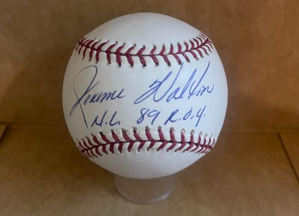 JEROME WALTON 1989 NL ROY CUBS  SIGNED AUTO M.L. BASEBALL BECKETT AUTHENTICATED