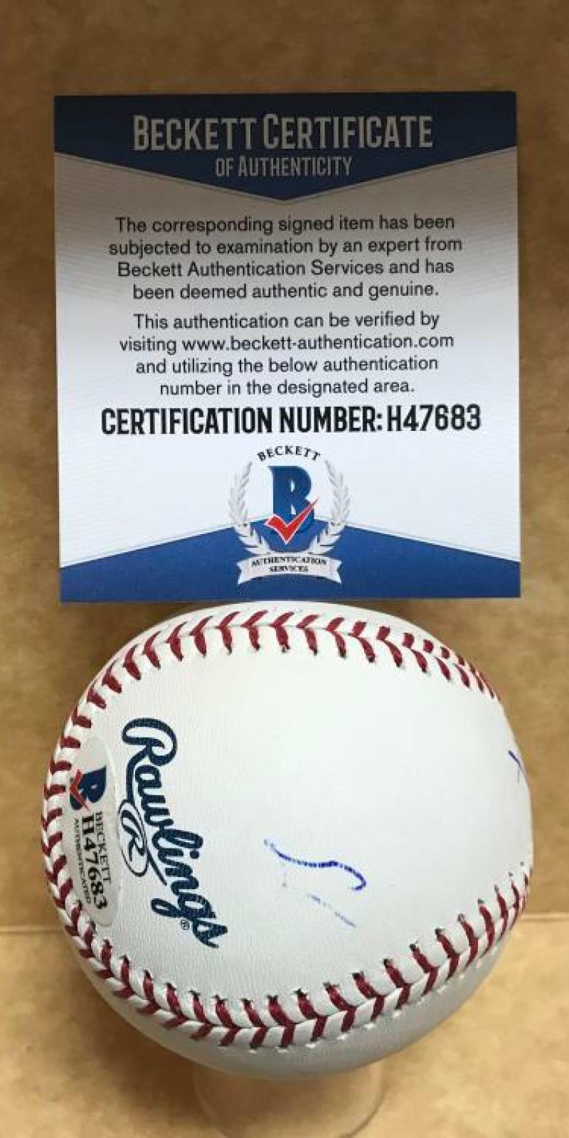 GARY PETERS 1963 AL ROY SIGNED AUTOGRAPHED M.L. BASEBALL BECKETT H47683