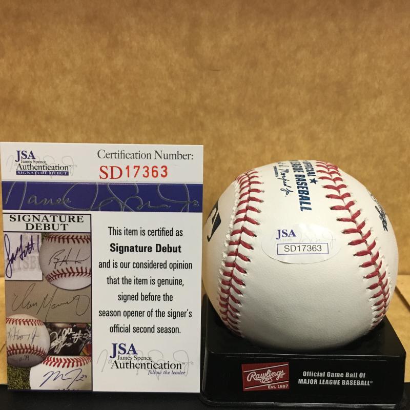 CARSON FULMER CHICAGO WHITE SOX SIGNATURE DEBUT M.L. SIGNED BASEBALL JSA SD17363