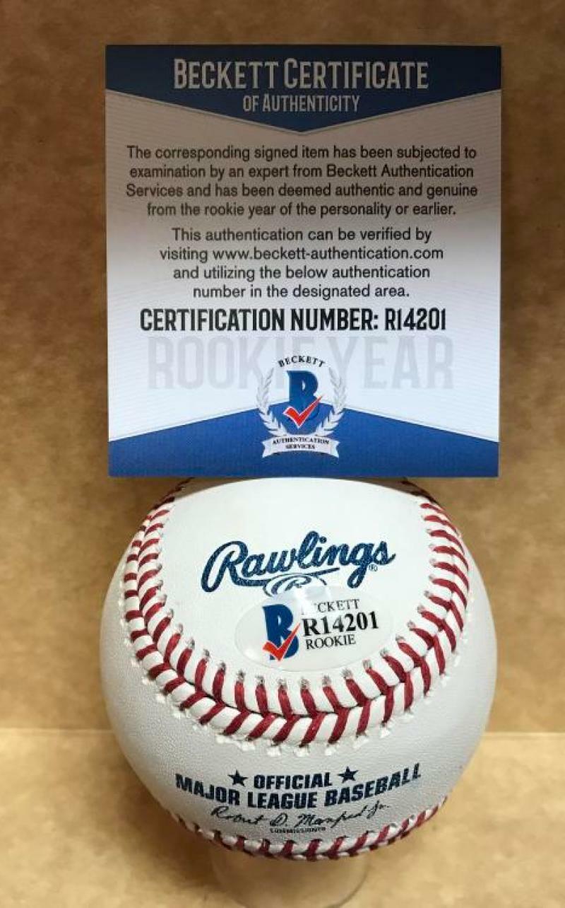 ZACK BURDI CHICAGO WHITE SOX ROOKIE YEAR SIGNED M.L. BASEBALL BECKETT R14201