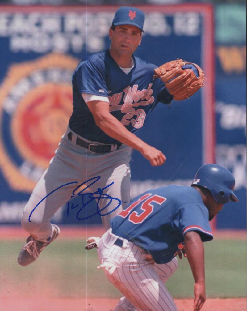 TIM BOGAR METS SIGNED AUTOGRAPHED 8X10 PHOTO W/ COA