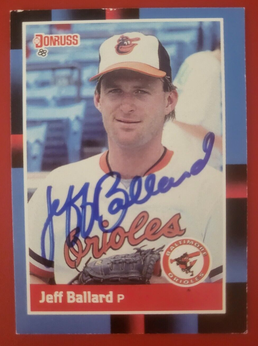1988 DONRUSS JEFF BALLARD BALTIMORE ORIOLES  SIGNED AUTOGRAPHED AUTO CARD #520