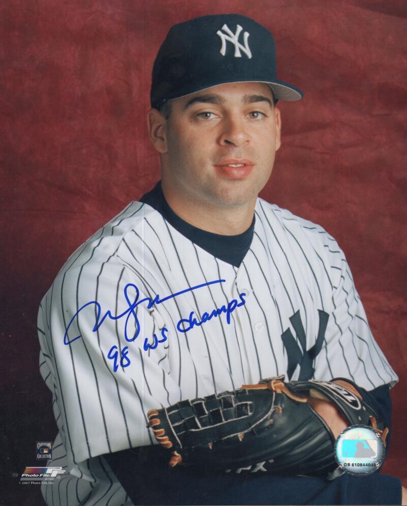 MIKE JERZEMBECK  NEW YORK YANKEES 98 WS CHAMPS  SIGNED 8X10 PHOTO W/ COA