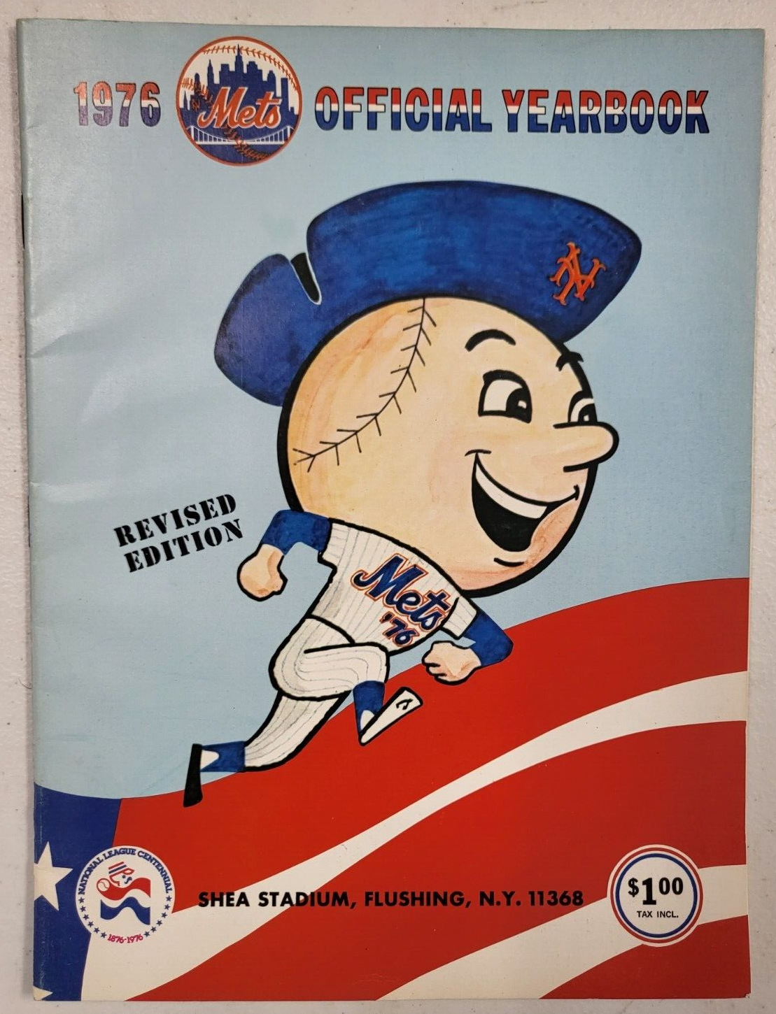 VINTAGE MLB BASEBALL 1976 NEW YORK METS REVISED EDITION YEARBOOK PROGRAM RARE