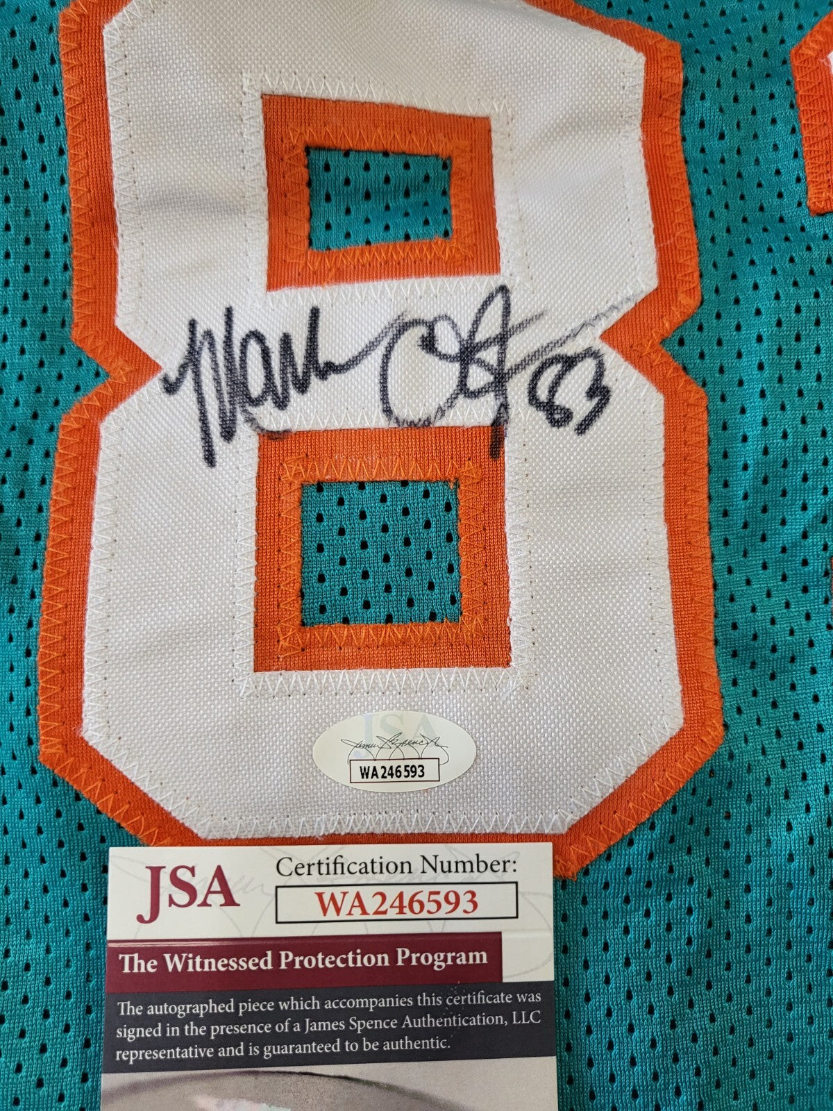 MARKS BROTHERS CLAYTON/DUPER DOLPHINS SIGNED AUTO XL JERSEY JSA COA AUTH