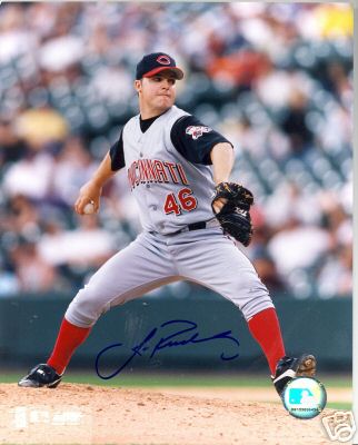 JOHN RIEDLING CINCINNATI REDS SIGNED 8X10 PHOTO W/COA